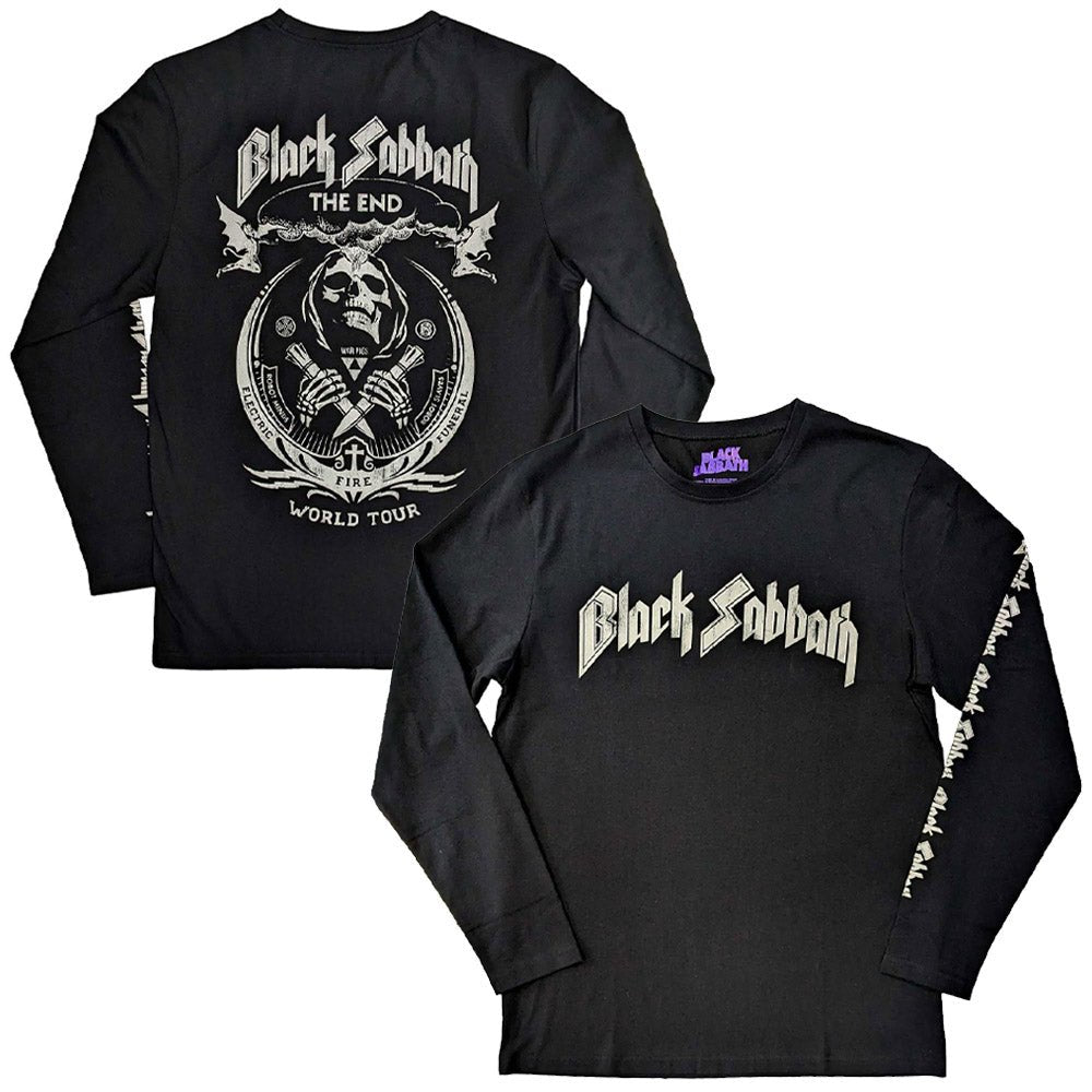 BLACK SABBATH ブラックサバス (OZZY OSBOURNE 追悼 ) - The End Mushroom Cloud / バックプリントあり / 長袖 / Sleeve Print / Tシャツ / メンズ - PGS